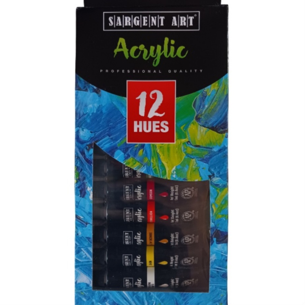 Sargent Art 12pc Acrylic Tube Paint Set, 12 ml
